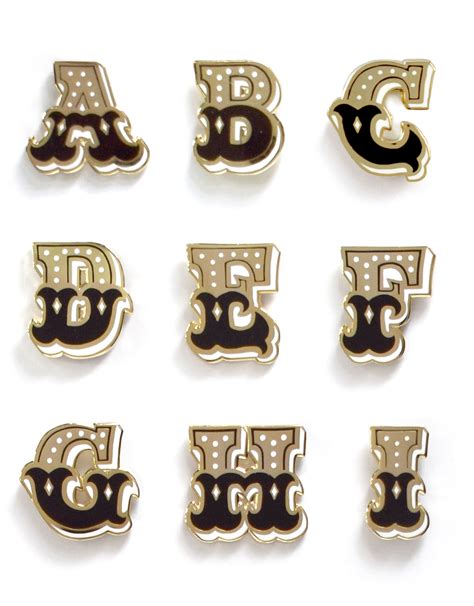 A Z Letters Enamel Pin Home