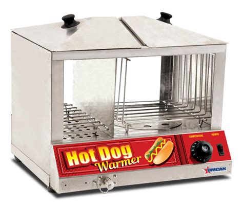 1200 Watts Hotdog Steamer And Bun Warmer With Tempered Glass Omcan