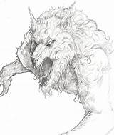 Underworld Lycans Chrisozfulton Werewolf sketch template