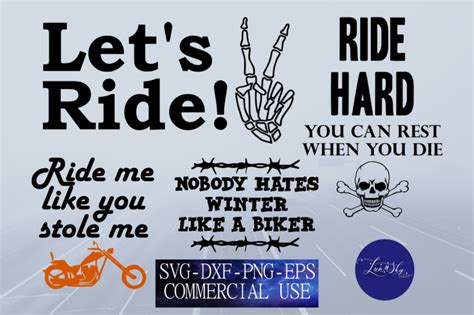 Motorcycle Svg Bundle Biker Quotes By Lunaskydesigns Thehungryjpeg