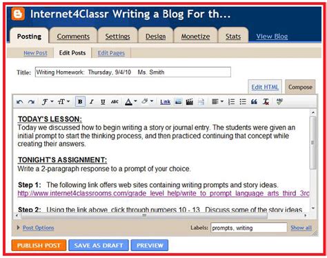 How to Write a Classroom Blog - Web2 - Be a creator, a collaborator
