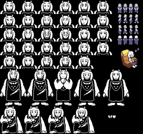 Toriel Spritesheet Taken From Online Since Other People Did All The Hard Work Already Use