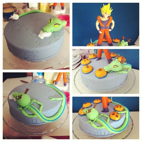 These trendy dragon ball z balls are high in quality and perfect for use in varied situations. Dragón ball Z cake. Son Goku & Sherong made with fondant. All edible. | Whippilicious @facebook ...