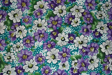 Flower Fabric Violet Fabric By The Yard Spring Fabric Qt Etsy