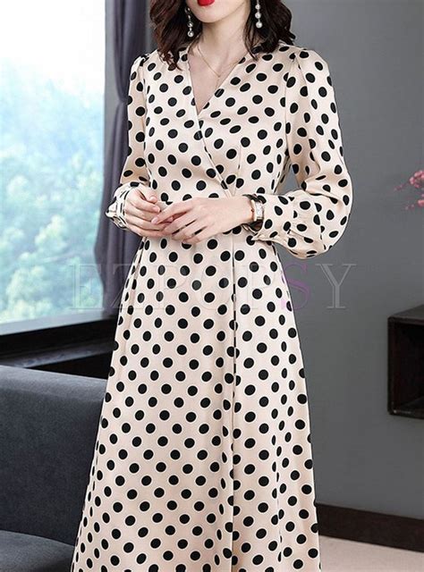 Sexy Polka Dot Print Black And White Dresses Design Collection Polka