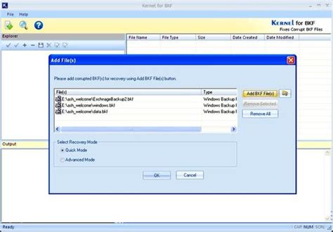 Kernel For Bkf Repair Tool To Repairs Fixes Corrupted Bkf Backup Files