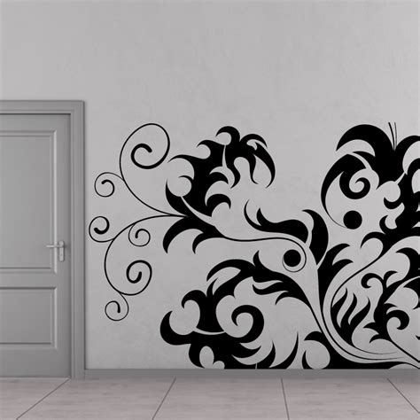 Sticker Ornement Floral Baroque Autocollant Mural Ornement