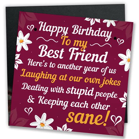 With all that said and done, you always want to be particular about the choice of your. HAPPY BIRTHDAY Card Best Friend Birthday Gift Friendship ...
