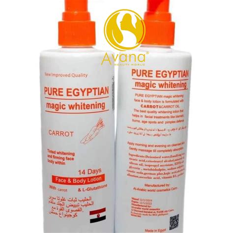 pure egyptian magic whitening body lotion avana beauty world