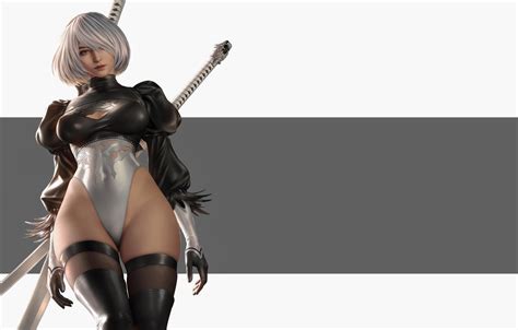 Wallpaper Girl Sexy Anime Nier Nier Automata For Mobile And Desktop Section сэйнэн