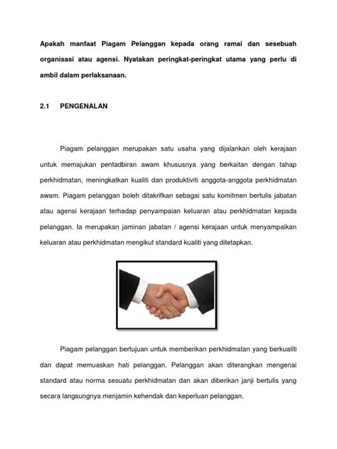 Kami berjanji untuk memberikan perkhidmatan berkualiti, cekap dan mesra. 2.0 PIAGAM PELANGGAN