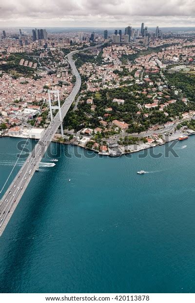 Aerial View Istanbul Bosphorus Bridge Stock Photo 420113878 Shutterstock