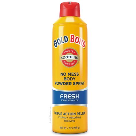 Gold Bond No Mess Body Powder Spray 7 Oz Fresh Scent