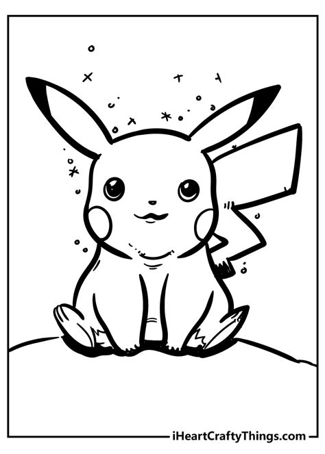 30 Powerful Pikachu Coloring Pages