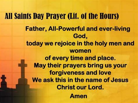 Ppt All Saints Day Prayer Lit Of The Hours Powerpoint Presentation