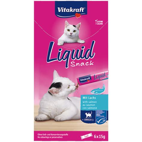Vitakraft Pochúťka Pre Mačky Cat Liquid Snack Losos 6 X 15 G 6 Ks