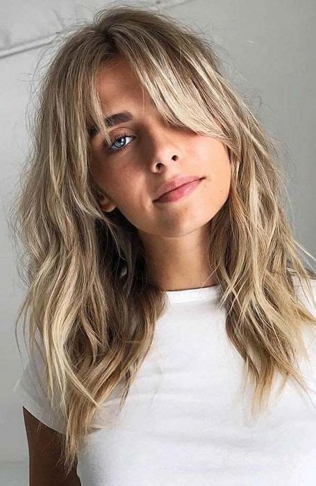 Mid parted medium length hair with layers. 28 Best Medium Length Hairstyles & Haircuts for Women in ...