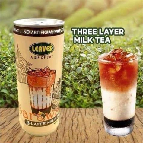 Leaves Sarawak Three Layer Tea 240ml3 Layer Milk Teaandpandan Coconut