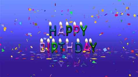 Colorful Happy Birthday Animation Video Free Download Youtube Happy Birthday Greeting Card