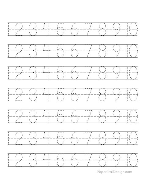 Free Printable Tracing Worksheet Numbers 1 20 Tracing