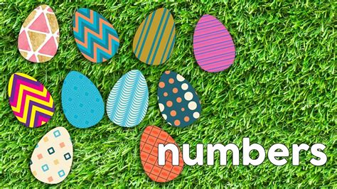 Counting To 10 Numbers For Kids Easter Eggs Us English Vocabulary