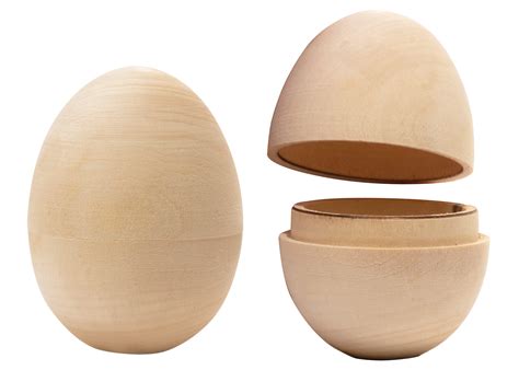 Unpainted Hollow Wooden Egg 275