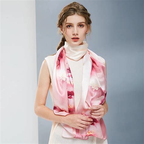 100 Real Silk Scarf Women 2019 Luxury Silk Shawls And Wraps For Ladies Vintage Hangzhou Silk