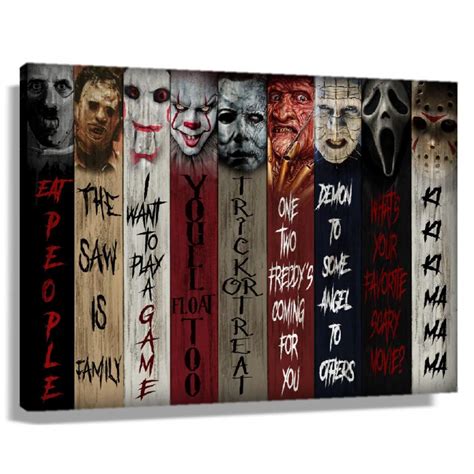 Buy DZGNIXOAG Michael Myers Jason Voorhees Freddy Krueger Horror Movie Wall Art Pictures