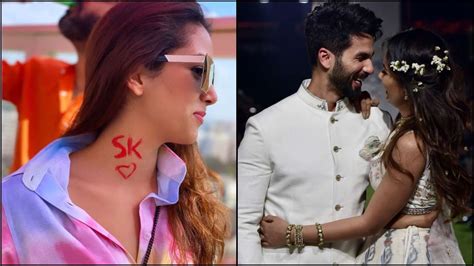 Shahid Kapoor S Wife Mira Rajput Shows Her Love Life In Technicolour While Playing Holi
