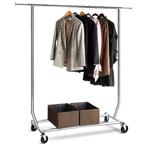 Tomcare Garment Rack Adjustable Clothes Rack Clothing Rack Extensible