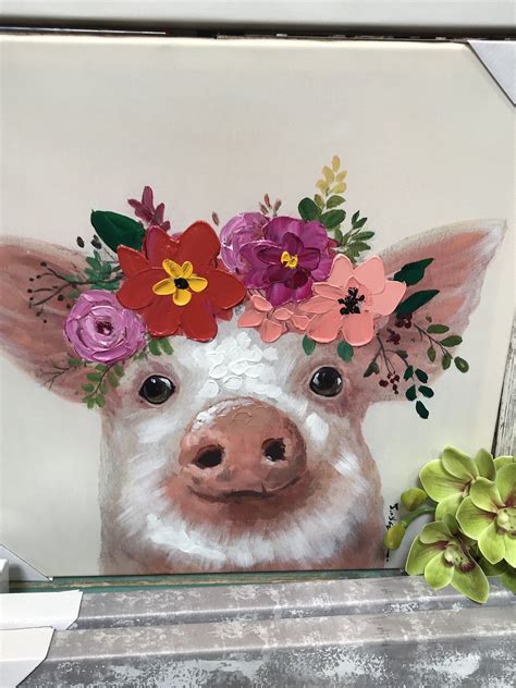 Crown Painting Pig Painting Painting Art Projects Canvas Painting