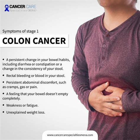 Symptoms Of Stage1 Colon Cancer Cancer Care Center Uae Cancer
