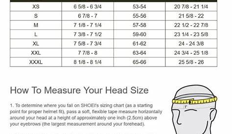 Head Size Chart For Motorcycle Helmets | Reviewmotors.co