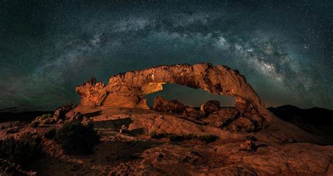 Milky Way Over The Sunset Arch Photograph By Hua Zhu Pixels
