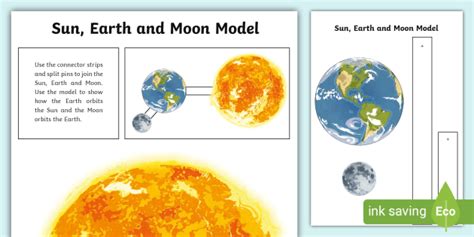 Earth Moon And Sun Functional Model Activity Teacher Made