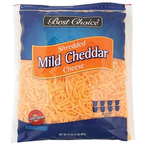 Best Choice Fancy Shredded Mild Cheddar Cheese Oz Instacart