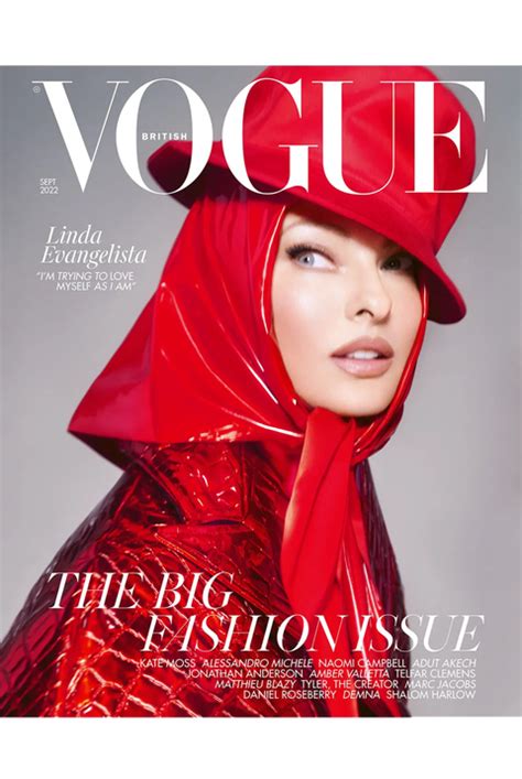 Linda Evangelista Auf Dem Cover Der Britischen Vogue