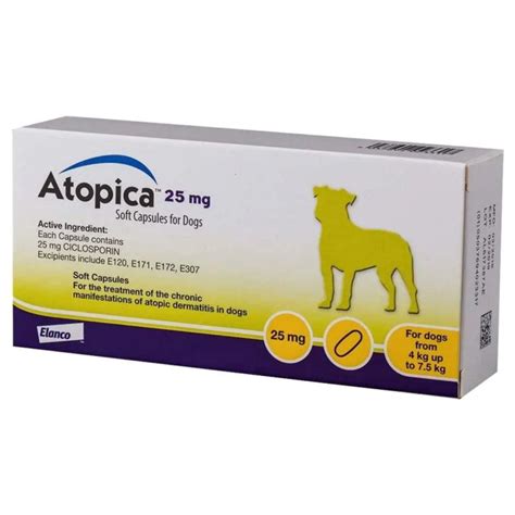 25mg Capsules To Treat Symptoms Of Atopic Dermatitis In Dogs