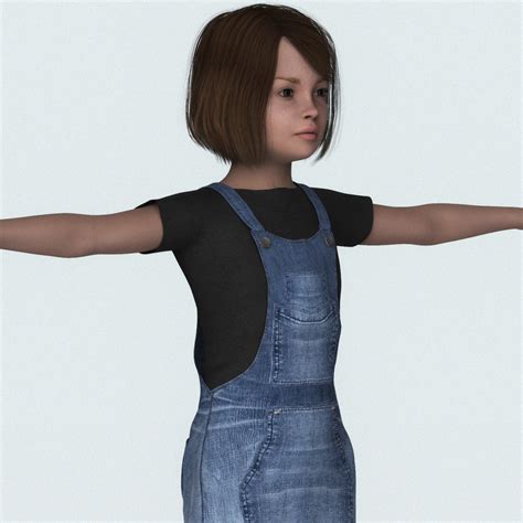 Beautiful Little Girl 3d Character By 3darcmall 3docean