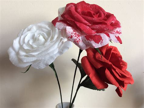 Painting The White Roses Red Alice In Wonderland Crepe Paper Etsy