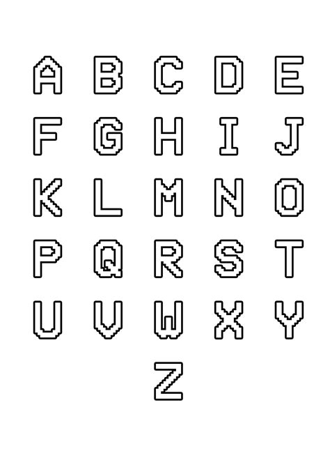 Simple Alphabet 12 Alphabet Coloring Pages For Kids To Print And Color