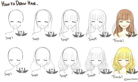 How To Draw Anime Hair Step By Step For Beginners At Drawing Tutorials