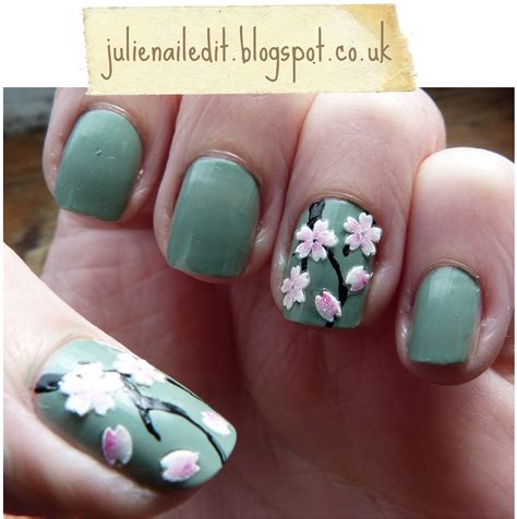 Mix two different blues for more interesting look. Nailed It: Cherry Blossom Nails