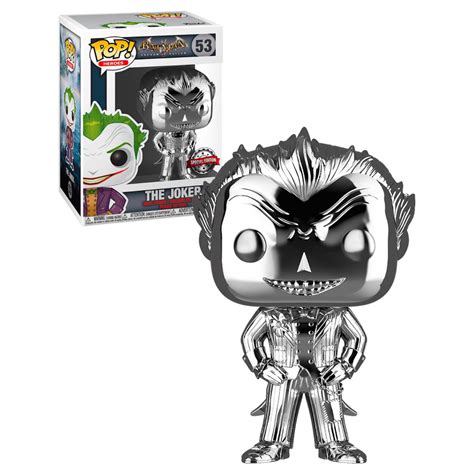 Funko Pop Heroes Batman Arkham Asylum 53 The Joker Silver Chrome