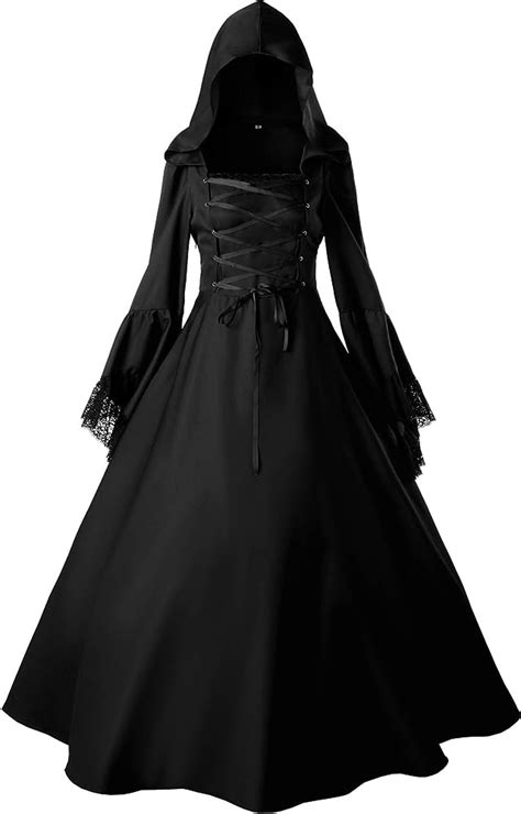 Womens Gothic Victorian Witch Vampire Dress Medieval Renaissance