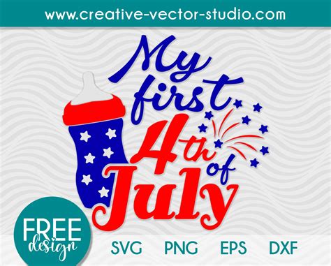 Free My First 4th of July SVG | Creative Vector Studio
