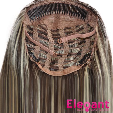 22 Ladies 34 Wig Half Fall Clip In Hair Piece Platinum Blonde 1660 3 Styles Ebay