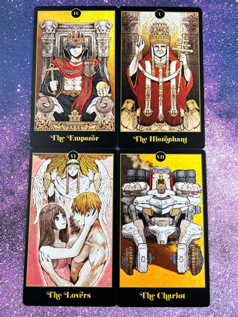 The Anime Tarot Deck And Guidebook Fully Illustrated 78 Card Etsy