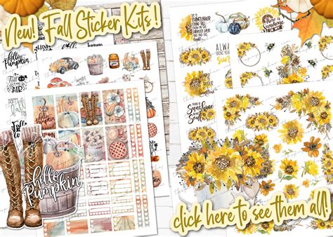 Free Printable Fall Planner Stickers For Your Happy Planner A