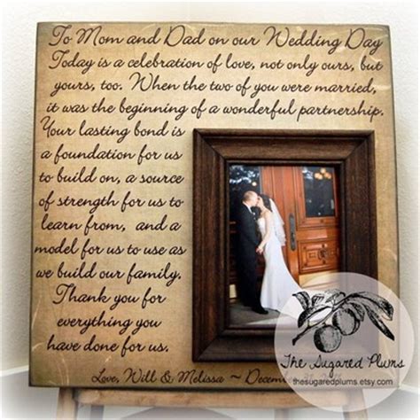 Explore unique engagement gifts to make the big day even more special. Parents Wedding Gift From Bride and Groom Help | Weddings ...